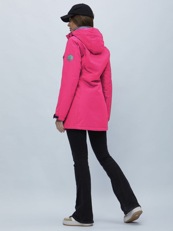 Women's pink hooded parka 551995R